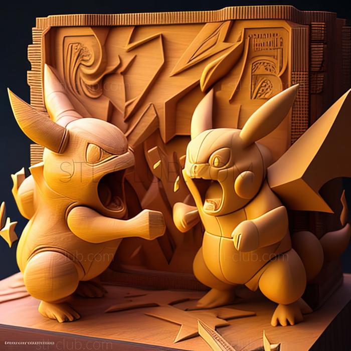 3D model Battling the Bully Double Battle Pikachu Waruvile VS P (STL)